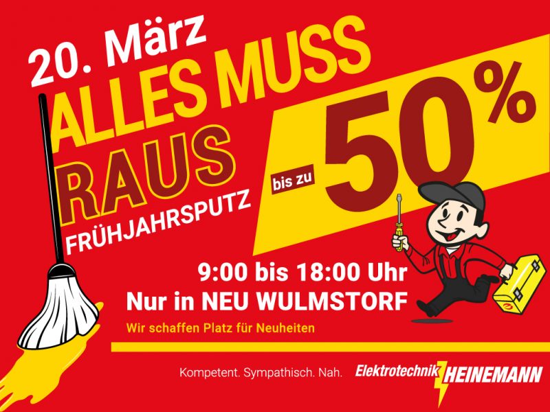 Frühjahrsputz – ALLES MUSS RAUS – bis zu -50%
